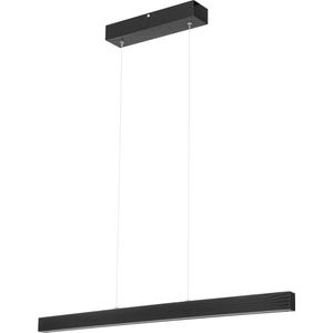 LED Hanglamp - Zwart - 4K - Massief Essenhout - 80 cm - Verstelbaar - Industrieel - Plafondlampen - Woonkamer - Eetkamer