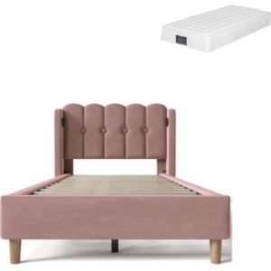 Gotagee Gestoffeerd bed Vlak bed Eenpersoonsbed Tweepersoonsbed Jongerenbed Volwassenenbed Multifunctioneel bed Met USB-opladen Eenvoudig bed voor de slaapkamer Bed met lades