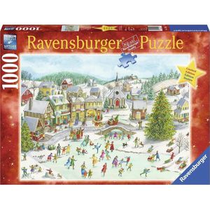 Ravensburger puzzel Speelse Kerstdag - Legpuzzel - 1000 stukjes
