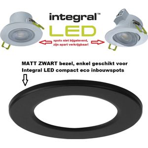 Integral LED - Bezel - MATT ZWART - Enkel geschikt voor integral LED compact eco inbouwspots