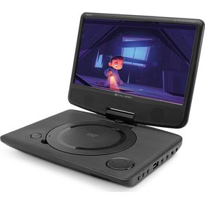 Caliber Draagbare DVD Speler Auto 10 inch - USB en Accu - Koptelefoonaansluiting - Zwart