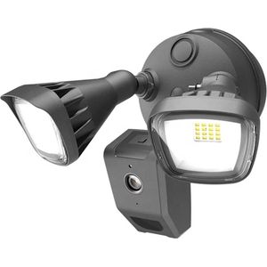 Buitenlamp - wandlamp buiten - schijnwerper - solar - zonne-energie - met bewegingssensor - floodlight - tuin - zwart - Smart Floodlight Schijnwerp camera