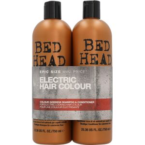 TIGI -Bed Head Colour Goddess Tween Set, Shampoo 750ml/ Conditioner 750ml - For Electric Looking Hair Colour