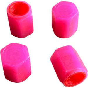 NBH - 4 Roze Glow in the dark ventieldopjes