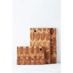 Snijplank uit gerecycled teakhout 40x20x2cm 1 stuks