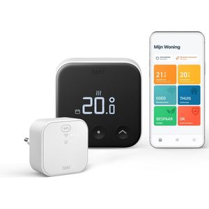 tado° Slimme Thermostaat X - Starterskit - Smart Thermostaat - incl. Matter Bridge - werkt met Google Home, Alexa & Apple Homekit - Bedrade variant - Zwart/Wit
