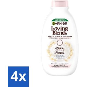 Garnier - Loving Blends - Shampoo - Milde Haver - Normaal Haar & Gevoelige Hoofdhuid - 300 ml - Voordeelverpakking - 4 stuks