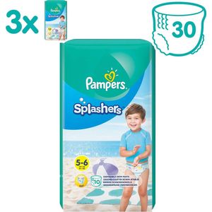 Pampers Splashers Wegwerpbare Zwemluiers - Maat 5-6 (14+ kg) - 30 stuks - Voordeelverpakking