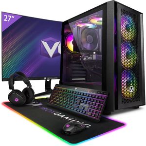 Vibox X-82 Game PC - 27"" Scherm Pakket - Intel i9 14900KF Processor 5.8GHz - Nvidia RTX 5060 Ti 8GB - 32GB RAM - 1TB NVMe M.2 SSD - 700W PSU - Windows 11 - WiFi