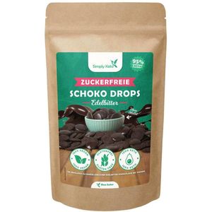 Simply Keto Chocolade druppels puur 200g koolhydraatarm met erythritol