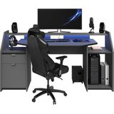 Parisot Bureau Gaming - 180 cm - Grijs