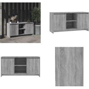 vidaXL Tv-meubel 102x37-5x52-5 cm spaanplaat grijs sonoma eikenkleurig - Tv-meubel - Tv-meubelen - Tv-kast - Televisiemeubel