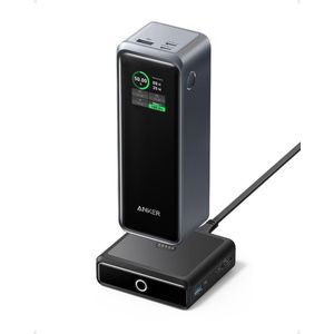 Anker Prime 737 Powerbank - 27.650 mAh, 250W - Draagbare USB/USB-C Oplader + Anker 100W Charging Base