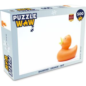 Puzzel Badeend - Oranje - Wit - Legpuzzel - Puzzel 500 stukjes
