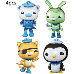 Octonauts Ballonnen Pakket - 4 Stuks - Under the sea - Helium - Zeedieren - Oceaan - Oceanografie - Diepzee -Onderwater dieren -