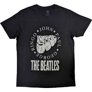 The Beatles - Rubber Soul Names Heren T-shirt - 2XL - Zwart