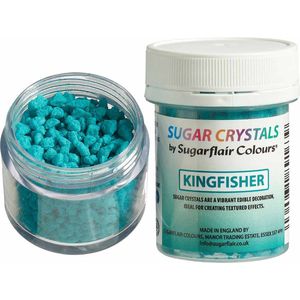 Sugarflair Suikerkristallen - Kingfisher - 40g - Eetbare Taartdecoratie