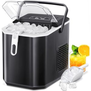 Draagbare ijsblokjesmachine - 11,8 kg/24 uur, 9 ijsblokjes in 8 minuten - Ideaal voor thuis, kantoor en feesten