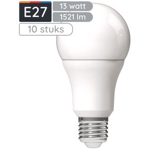 Avide E27 LED Lamp 13W - 1521lm - 6400K - Koel Wit - LED Globe A60 - Vervangt 100W Gloeilamp - 10 stuks