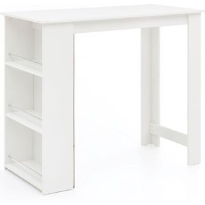 Bartafel - Bar - 3 vakken - Vloerbeschermers - Hout - 120x107.5x60 cm