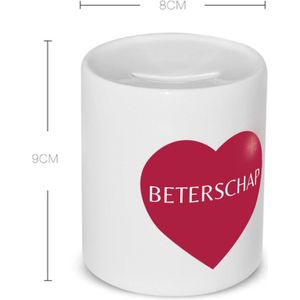 Akyol - beterschap hartje Spaarpot - Beterschap - iemand die ziek is of iets gebroken heeft - ziek - koorts - snel beter worden - cadeau - beterschap cadeau - kado - gift - geschenk - spaarpot