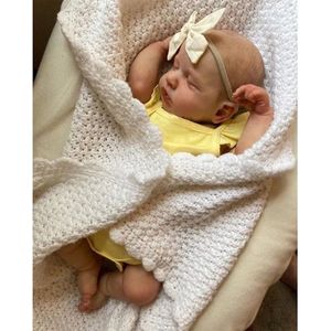 50cm pasgeboren babypoppen Zacht knuffelig lichaam Loulou Slapen Levensechte 3D-huid met zichtbare aderen Hoge kwaliteit handgemaakte pop