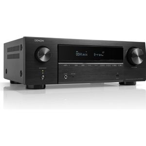 Denon AVR-X1800H AV Receiver met 7.2 kanalen, HEOS® Built-In, 3D-Audio Versterker, Bluetooth en WIFI ingebouwd en 8K HDMI-Aansluiting- Zwart