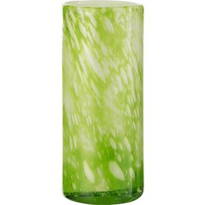 J-Line vaas Marmer - glas - groen/wit - large