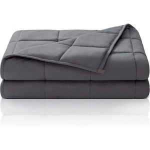 verzwaringsdeken /fleece deken voor bed en bank - lichtgewicht dekbed - 4 seasons, blue, soft warm sleeping blanket \ Weighted blanket premium_152 x 203 cm - 5.5 kg