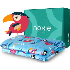 Noxie Premium Hoes voor Verzwaringsdeken Kind - Weighted Blanket Minky Duvet Cover - 100x150cm - Piraat