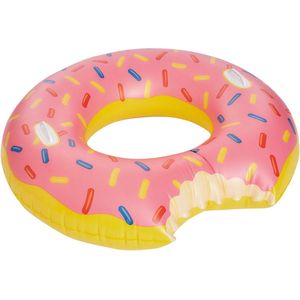 Roze opblaasbaar donut zwemband / zwemring 104 cm - Zwembanden - Zwemringen