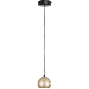 Sierlijke hanglamp Bilia | 1 lichts | zwart / goud | metaal / kunststof | Ø 12 cm | eetkamer / hal / slaapkamer / woonkamer lamp | modern / sfeervol design