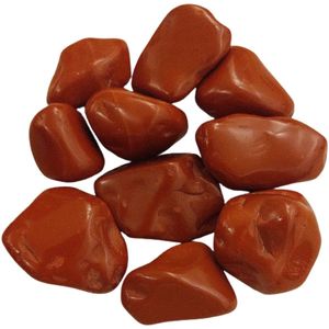 Trommel Edelsteen - Mineraal - Edelsteen - Trommelsteen - Rode Jaspis - Natuurproduct - Knuffelsteen - Mineralen - 3 Stuks