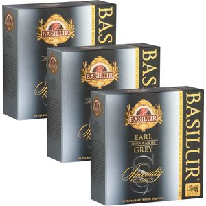 BASILUR Earl Grey - Ceylon zwarte thee met bergamotolie in zakjes, 100x2g