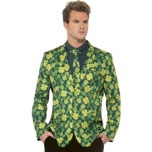 Smiffy's - Landen Thema Kostuum - Lucky Lucas Groen Jas Man - Groen - XL - Carnavalskleding - Verkleedkleding