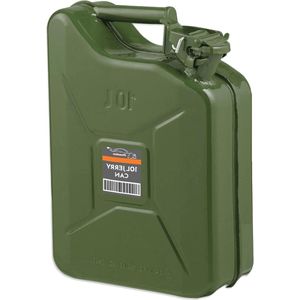 Jerry Can Metalen Brandstof Kan - Extra Grote Opslagbus voor Diesel, Benzine, Olie en Water - TUV/GS Gecertificeerd