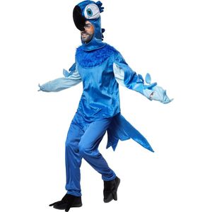 dressforfun - Prachtige blauwe ara XL - verkleedkleding kostuum halloween verkleden feestkleding carnavalskleding carnaval feestkledij partykleding - 302511