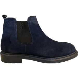 Chelsea Boots- Enkellaars- Heren schoenen- Mannen laarzen 540- Suède leer- Blauw- Maat 40