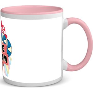 Akyol - mama cadeau - koffiemok - theemok - roze - Moeder - moeders - cadeautje - met opdruk - verjaardag - moederdag - mama cadeautjes - moederdag cadeau - verjaardag - liefste mama - leuk kado om te geven - 350 ML inhoud