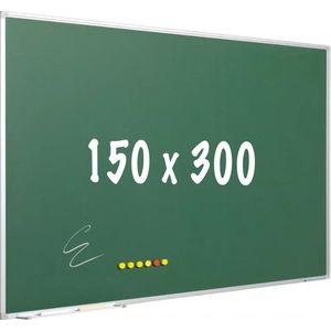 Krijtbord PRO - Magnetisch - Schoolbord - Eenvoudige montage - Geëmailleerd staal - Groen - 300x150cm