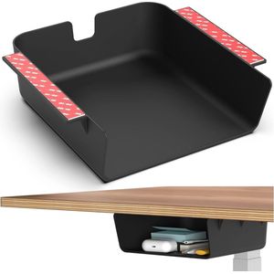 Opbergrek voor onder het bureau, lade-organizer voor bureaus, tafels, werkstations en meer, plank voor onder het bureau voegt opbergvak toe