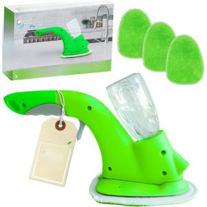HandyMop - Handspraymop Met 3 Microvezelreinigingspads - Perfecte Sproeimop Voor Het Reinigen Van Je Oppervlakken - Herbruikbaar En Navulbaar - Efficiënt En Milieuvriendelijk Schoonmaken