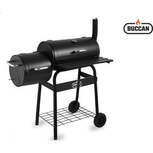 Buccan BBQ - Bunbury Double Barrel Barbecue - Dubbele Smoker - Zwart
