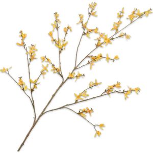 Silk-ka Kunstbloem-Zijden Bloem Forsythia Tak Geel 120 cm