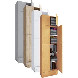 VCM - Lona - Houten Schoenenkast - Wit - Met Lade - Inclusief Legplanken