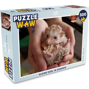 Puzzel Kleine egel in handen - Legpuzzel - Puzzel 500 stukjes