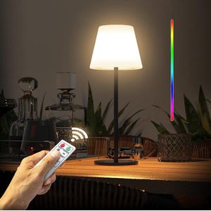 Solar Tafellamp LED - Zonne-Energie Buitenlamp Dimbaar USB-C Oplaadbaar