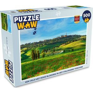 Puzzel Toscane - Landschap - Bloemen - Legpuzzel - Puzzel 500 stukjes