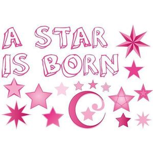 Adhesive geboorte a star is born roze meisjes