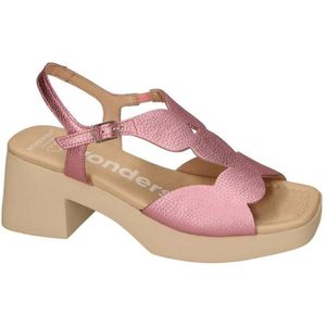 Wonders -Dames - roze donker - sandalen - maat 38